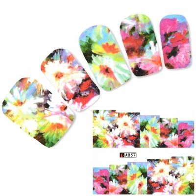 Tattoo Nail Blumen Sonnenblume Aufkleber Nagel Sticker