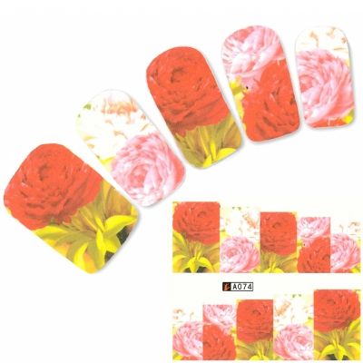 Tattoo Nail Blumen Blätter Aufkleber Nagel Sticker