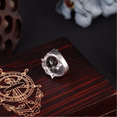 3D Edelstahl Ring Tiger Panthera tigris Gr. 56 = 17,8 mm Silber - 5