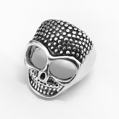 3D Edelstahl Ring Totenkopf Skull Gr. 56 = 17,8 mm Silber - 2