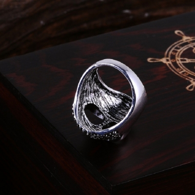 3D Edelstahl Ring Totenkopf Skull Gr. 57 = 18,1 mm Silber - 4