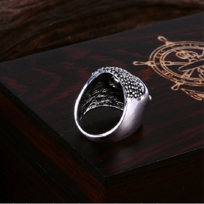 3D Edelstahl Ring Totenkopf Skull Gr. 60 = 19,1 mm Silber - 3