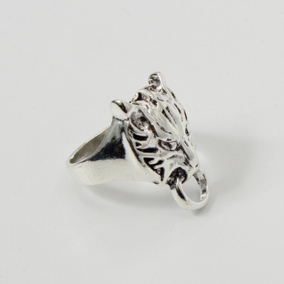 3D Edelstahl Ring Löwe lion Gr. 59 = 18,8 mm Silber - 1