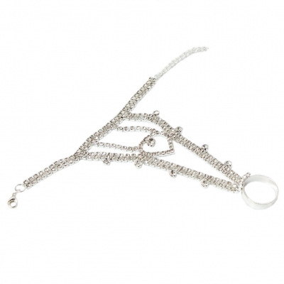 Sklavenarmband Handschmuck Armband in der Farbe Silber - 3