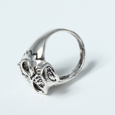 3D Edelstahl Ring Totenkopf Skull Gr. 58 = 18,4 mm Silber - 2