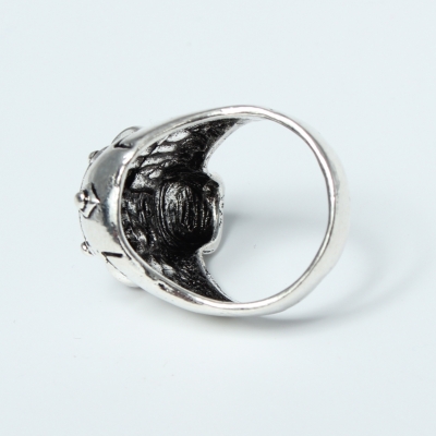 3D Edelstahl Ring Totenkopf Skull Gr. 63 = 20 mm Silber - 3