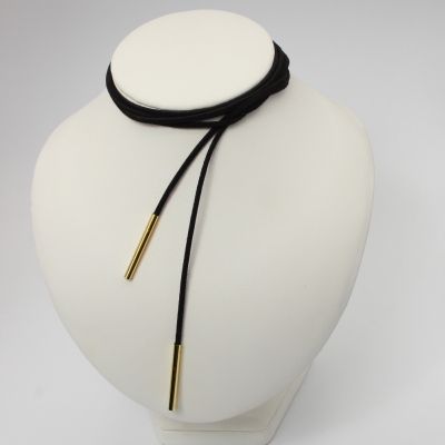 Halsband Schnur Choker Band Gothic Gold - 4