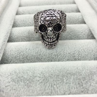 3D Edelstahl Ring Totenkopf Skull Gr. 58 = 18,4 mm Silber - 4