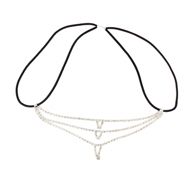 Edles Hochzeits Haarband mit Strass Modell 3 - 2