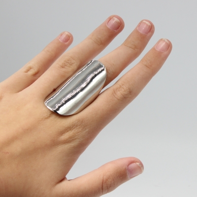 Edelstahl Ring Schlichtes Elegantes Design Gr. 56 = 17,8 mm Silber - 4