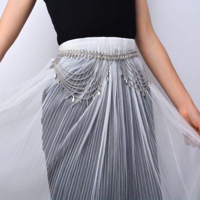 Kettengürtel Hüftgürtel Taille Buckle Vintage Kleid Dekoration Silber - 2