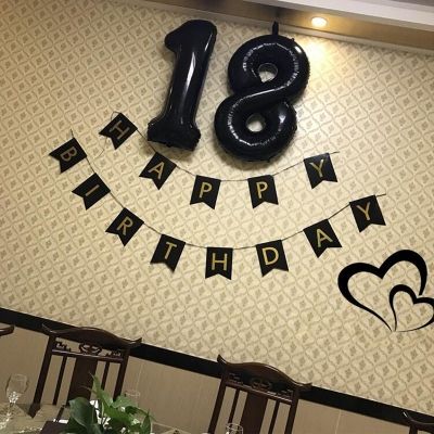 Zahl Luftballon XL 75CM Nummer Folienballon Schwarz 5 - 3