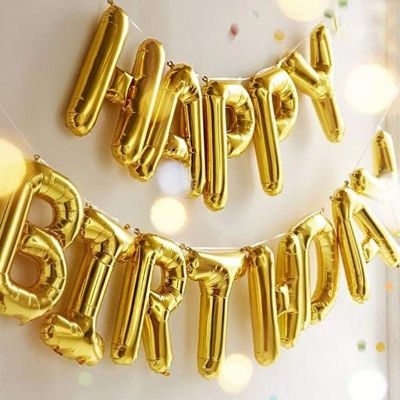 13 tlg Happy Birthday Buchstaben Luftballon Set 40CM Folienballon - 1