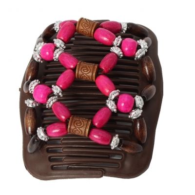 Trend African Hairclip Haarklammer mit Ornamenten Pink