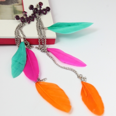 1 Paar Feder Ohrstecker Boho Ohrringe