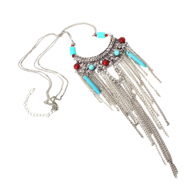 Halskette mit Ornamenten Strass Indianerstyle Modell 1 - 2