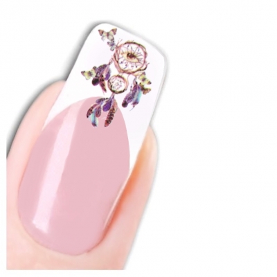 Tattoo Nail Art Traumfänger Feder Schmetterling Aufkleber Nagel Sticker - 1