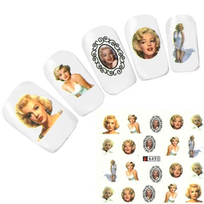 Tattoo Nail Art Marilyn Monroe Weltstars der 1950 er Nagel Sticker