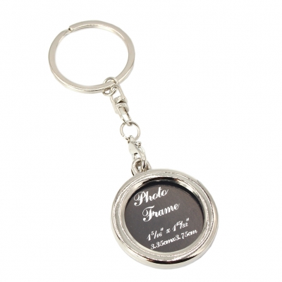 Schlüsselanhänger mit Foto Metall Medaillon Geschenk Rund - 2