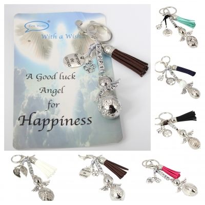 Schlüsselanhänger Metall Medaillon Geschenk Idee lucky charm Glücksbringer Familie - 1