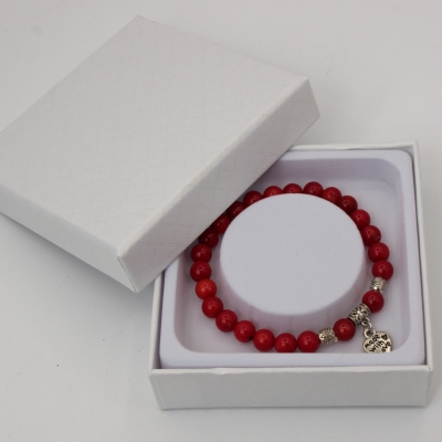 Edelstein Armband Geschenkidee exklusives Design Chakra Coral - 5