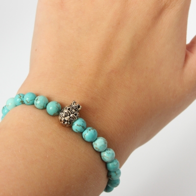 Edelstein Armband Geschenkidee exklusives Design Chakra Turquoise - 3