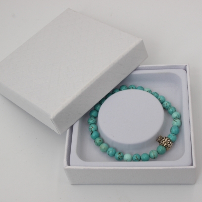Edelstein Armband Geschenkidee exklusives Design Chakra Turquoise - 5
