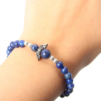 Edelstein Armband Geschenkidee exklusives Design Chakra Lapis Lazuli - 3