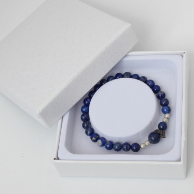 Edelstein Armband Geschenkidee exklusives Design Chakra Lapis Lazuli - 5