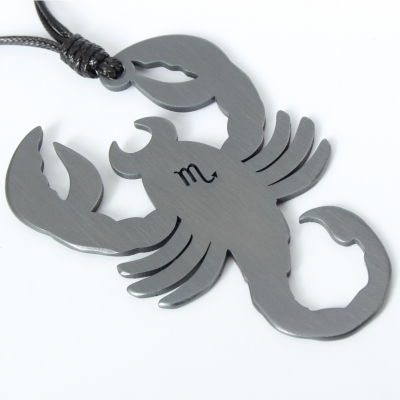 Halskette mit Anhänger Handarbeit Mehndi Vintage Geschenkidee Skorpion - 3