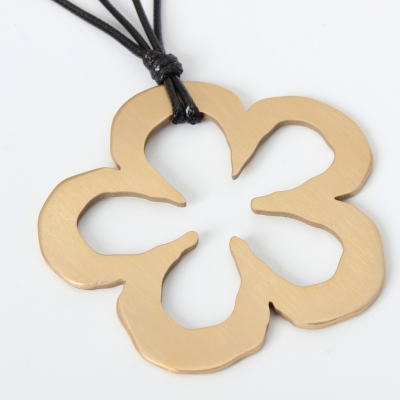 Halskette mit Anhänger Handarbeit Mehndi Vintage Geschenkidee Blume - 3