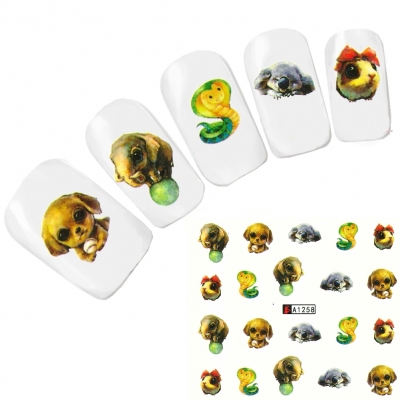 Tattoo Nail Art Aufkleber Koala Elefant Hündchen Nagel Sticker