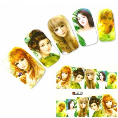 Tattoo Nail Art Aufkleber Modell Glamour Teenager Rosen Nagel Sticker