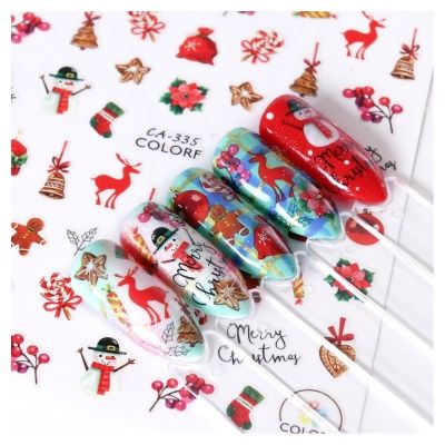 3D Nagel Sticker Nail Art Weihnachten Lebkuchenmann Aufkleber