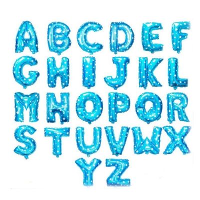 Buchstaben Luftballon 40CM Folienballon Blau F - 1