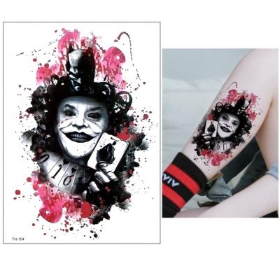 Temporäres Tattoo Joker Design Temporary Klebetattoo Körperkunst