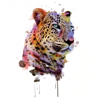 Temporäres Tattoo Tiger Bunt Design Temporary Klebetattoo Körperkunst - 1