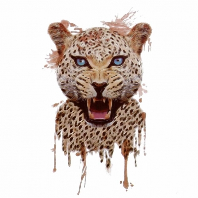 Temporäres Tattoo Tiger Braun Katze Design Temporary Klebetattoo Körperkunst - 1