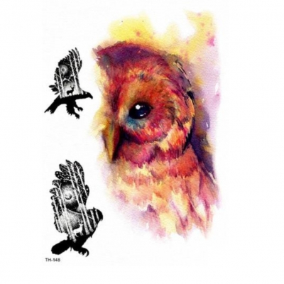 Temporäres Tattoo Eule Adler Design Temporary Klebetattoo Körperkunst - 1