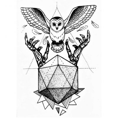 Temporäres Tattoo Uhu Eule Design Temporary Klebetattoo Körperkunst - 1