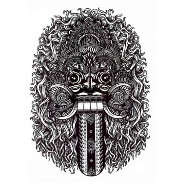 Temporäres Tattoo Maske Design Temporary Klebetattoo Körperkunst - 1