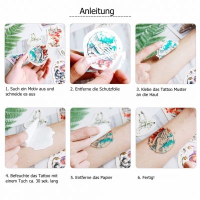 Temporäres Tattoo Maske Design Temporary Klebetattoo Körperkunst - 3
