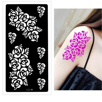 Henna Tattoo Schablone Airbrush Stencil Rosen
