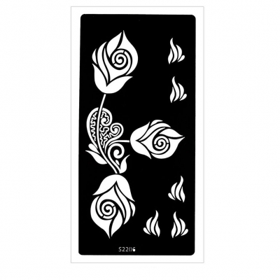 Henna Tattoo Schablone Airbrush Stencil Rosen - 1
