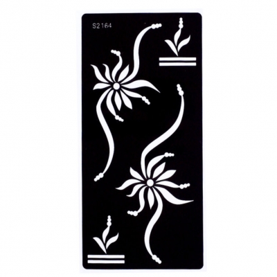 Henna Tattoo Schablone Airbrush Stencil Blume - 1
