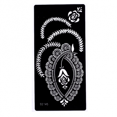 Henna Tattoo Schablone Airbrush Stencil Blume Ornamente - 1