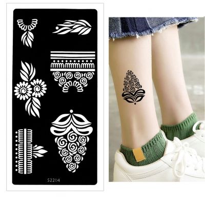 Henna Tattoo Schablone Airbrush Stencil Blume Ornamente