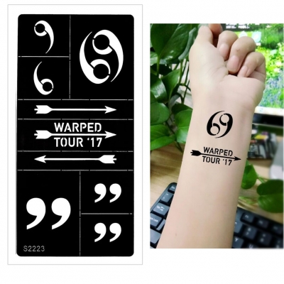 Henna Tattoo Schablone Airbrush Stencil Krebs Sternzeichen