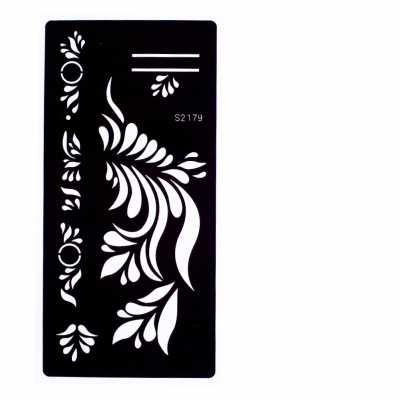 Henna Tattoo Schablone Airbrush Stencil Blume - 1