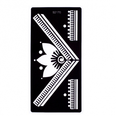 Henna Tattoo Schablone Airbrush Stencil Blume Lotosblume - 1